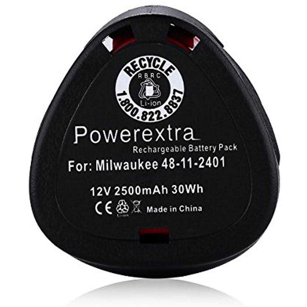 Powerextra 2 Pack 12V 3000mAh Lithium-Ion Replacement Battery Compatible with Milwaukee - Cheap Fitting