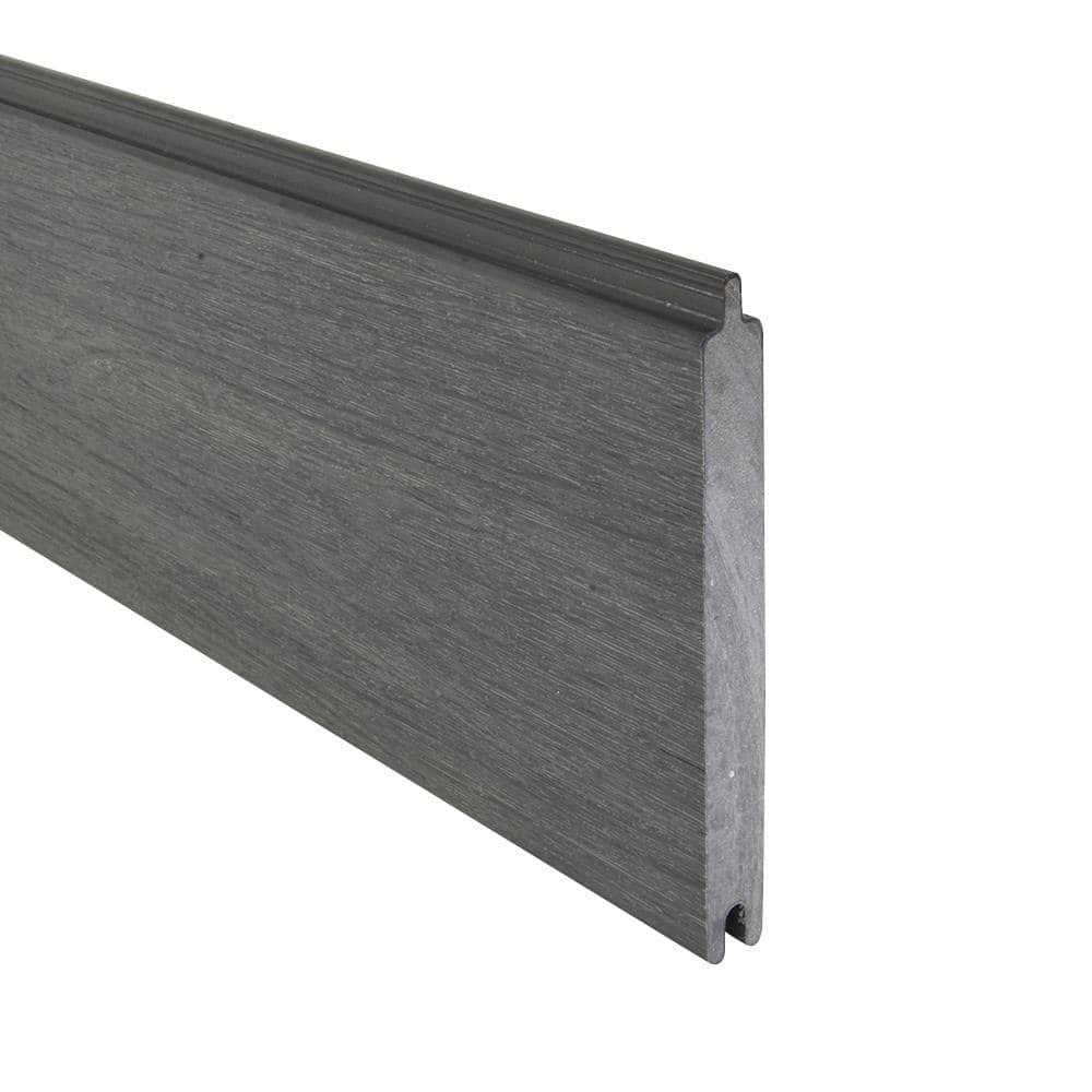 Veranda 0.41 ft. H x 5.91 ft. W Euro Style Oxford Grey Tongue and Groove Composite Fence Board - Cheap Fitting
