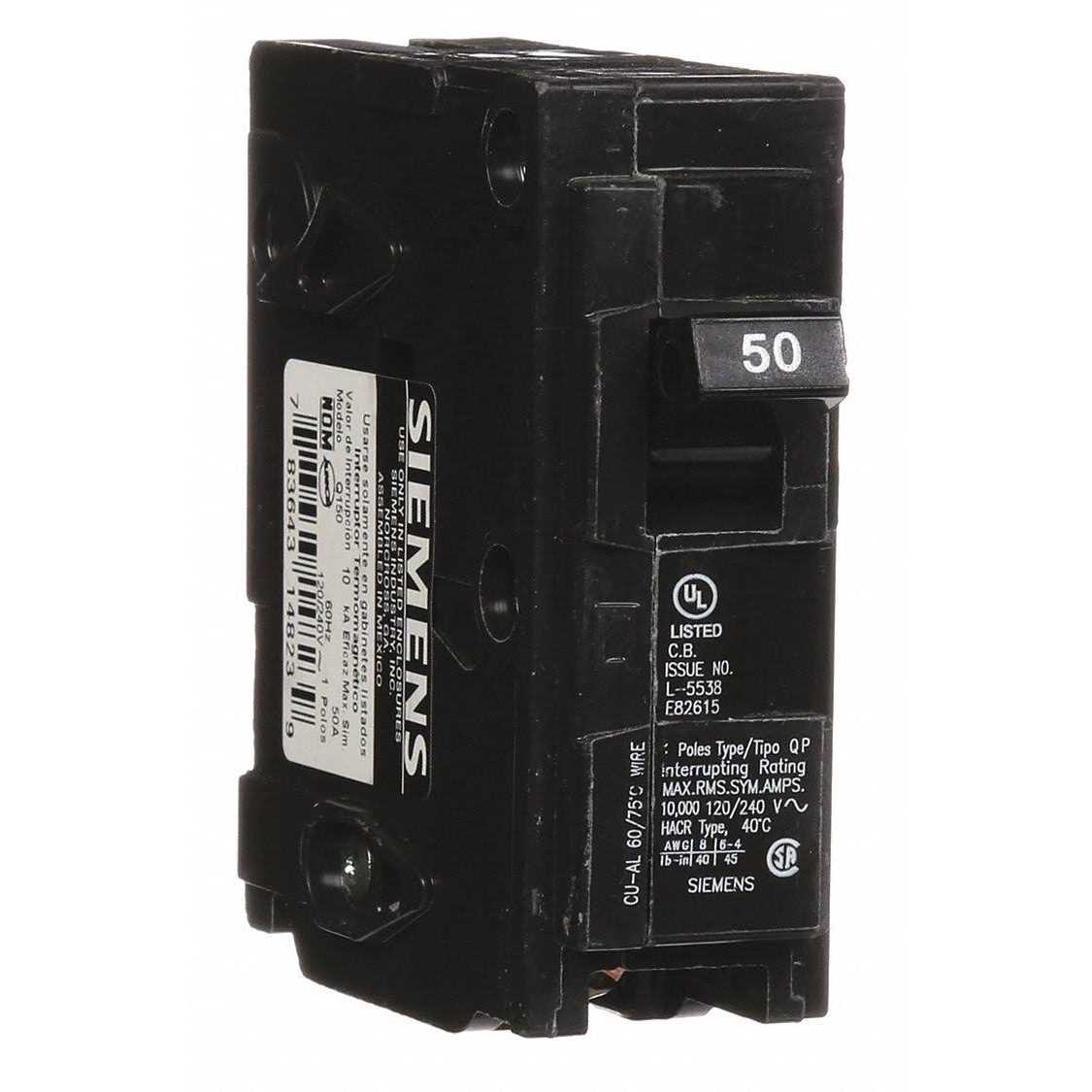 Q150 Siemens 50 Amp Circuit Breaker - Cheap Fitting