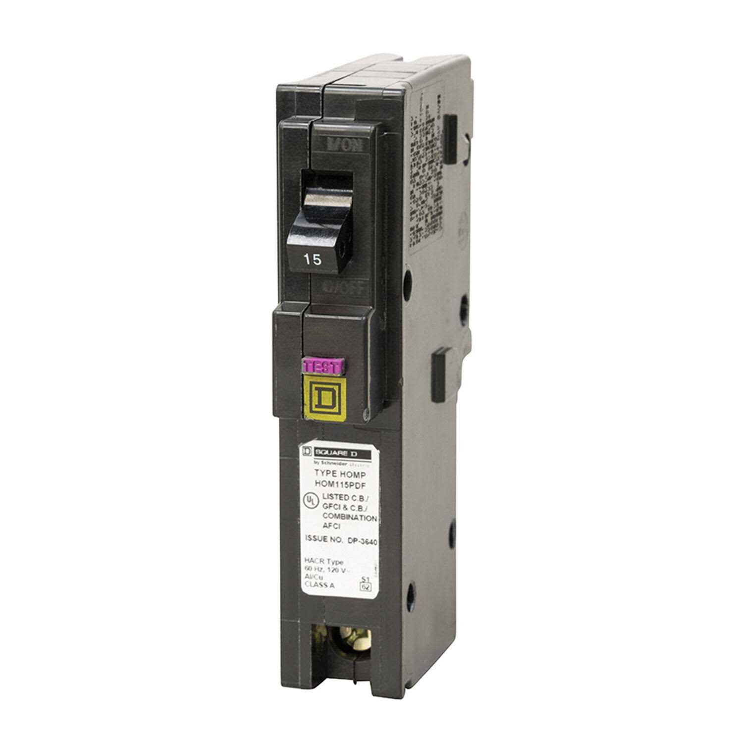 Square D HOM115PDFC Homeline Single-Pole Dual Function Circuit Breaker - Cheap Fitting