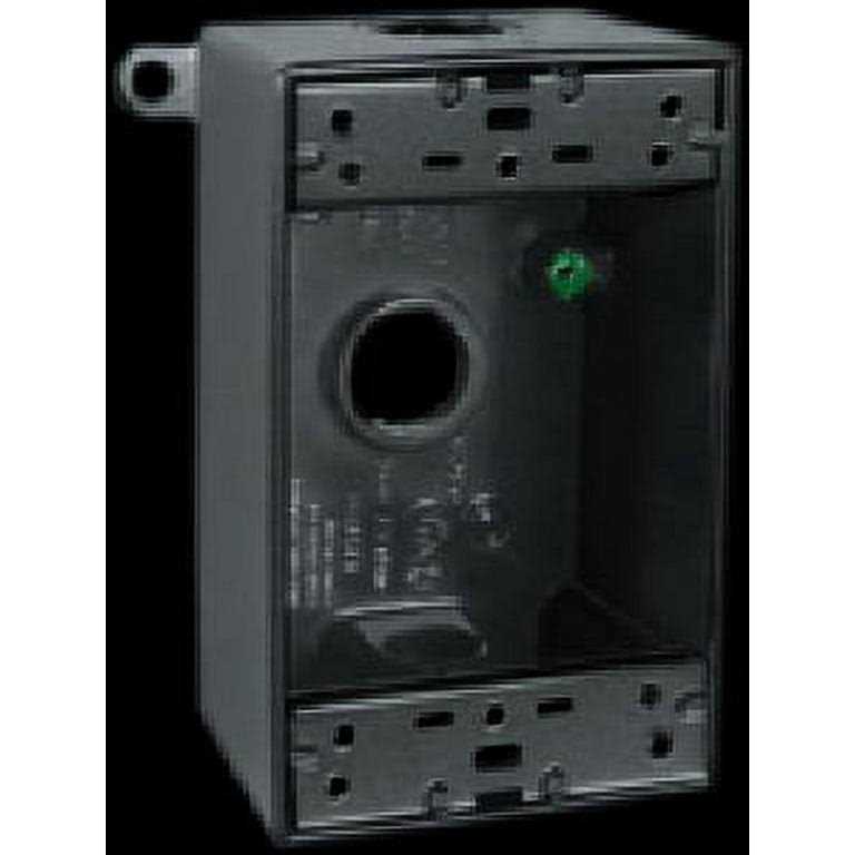 RAB B3B Weatherproof Single Outlet 3 Hole Box 1/2 Black - Cheap Fitting