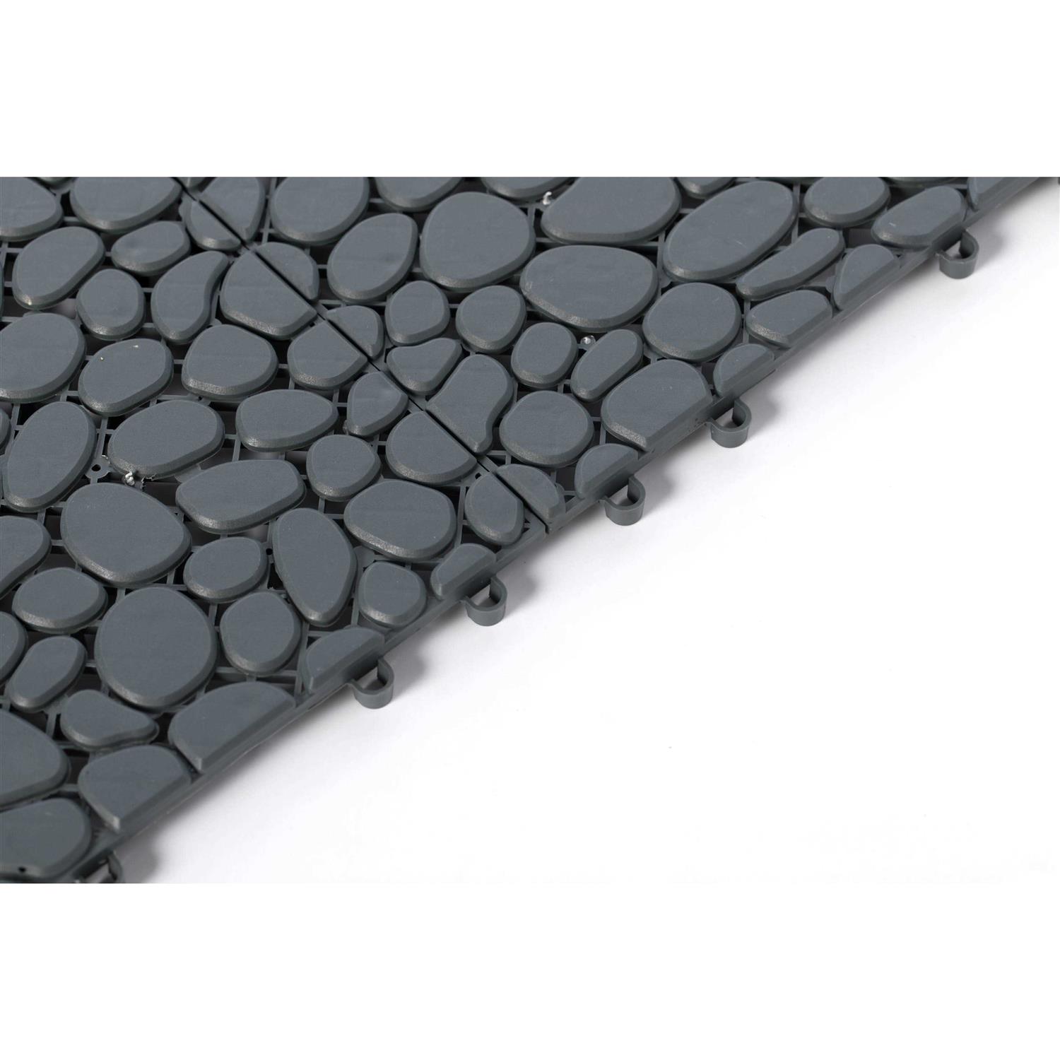 Gardenised Interlocking Cobbled Stone Look Garden Pathway Tiles Decorative Floor Grass Pavers Anti - Cheap Fitting
