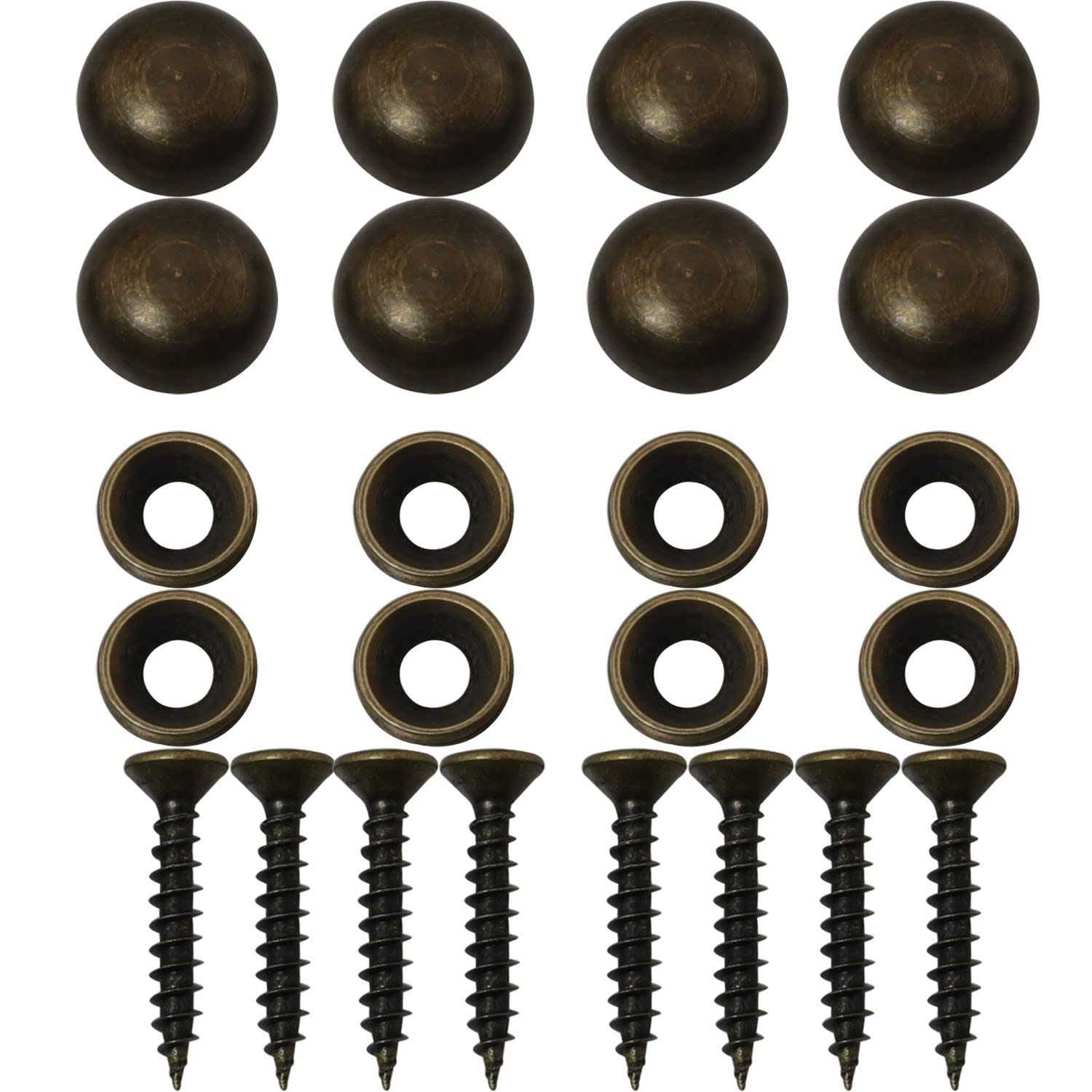 DGBRSM 8pcs Pure Brass Decorative Screws with Caps Used as Mirror Screw Mirror Fixing Screws Cover Self-Tapping Screws - Cheap Fitting