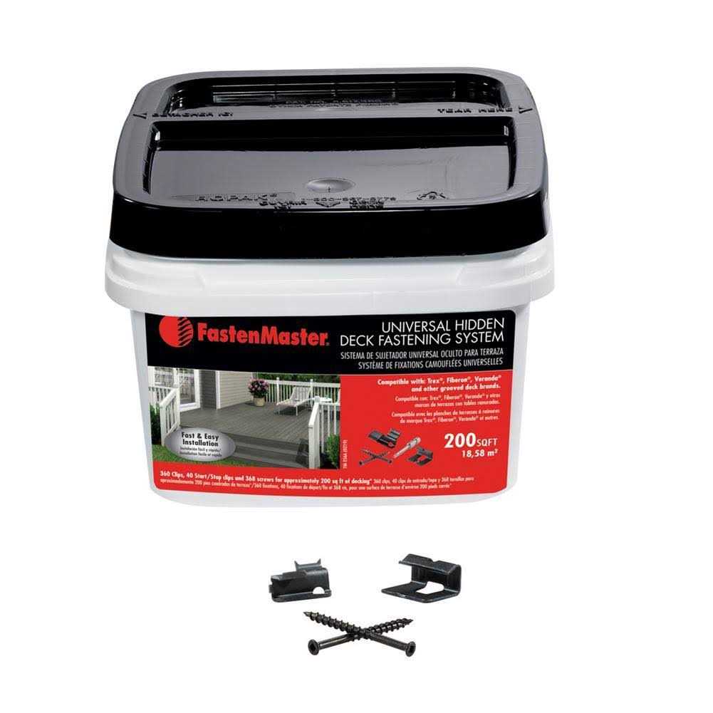 FastenMaster Universal hidden deck Fastening System – Stainless steel hidden deck screws and clips – Black - Cheap Fitting