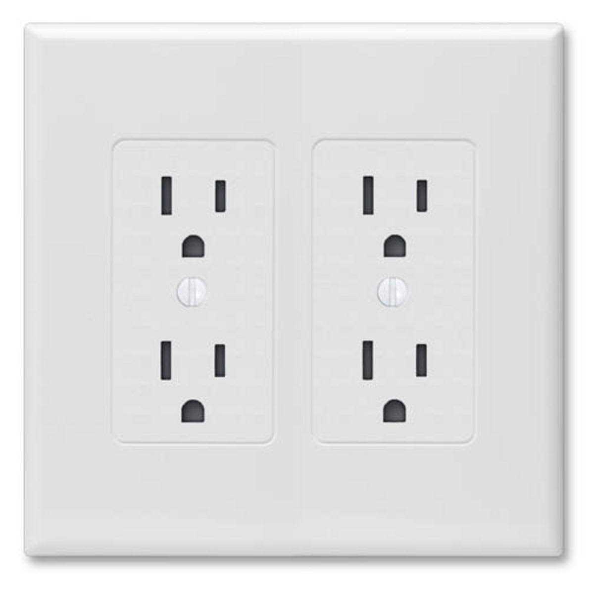 Hubbell Taymac 5 Pack 2602W Masque Revive 2 Gang Duplex Cover Up Wall Plate White - Cheap Fitting