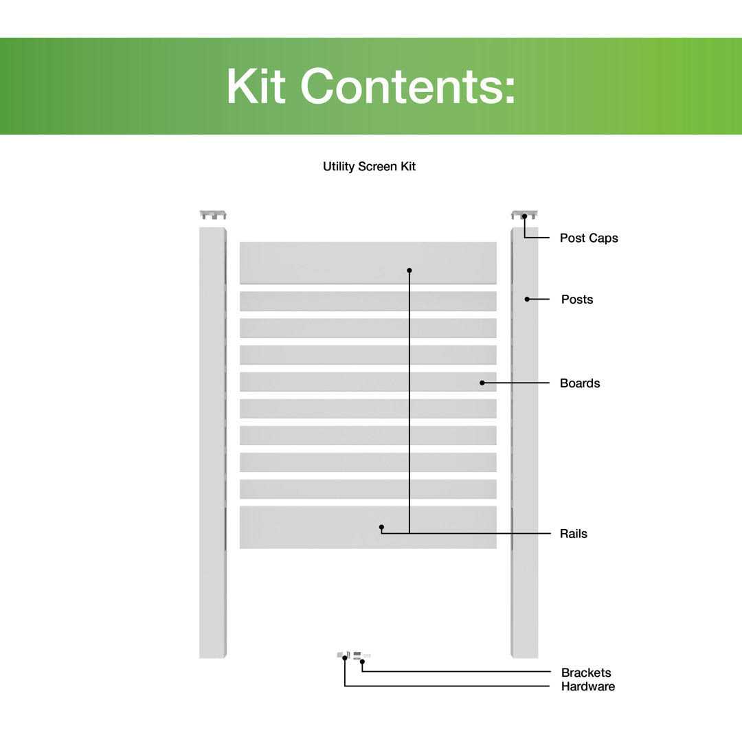 Barrette Outdoor Living 3 ft. x 4 ft. White Vinyl Utility Screen - Cheap Fitting