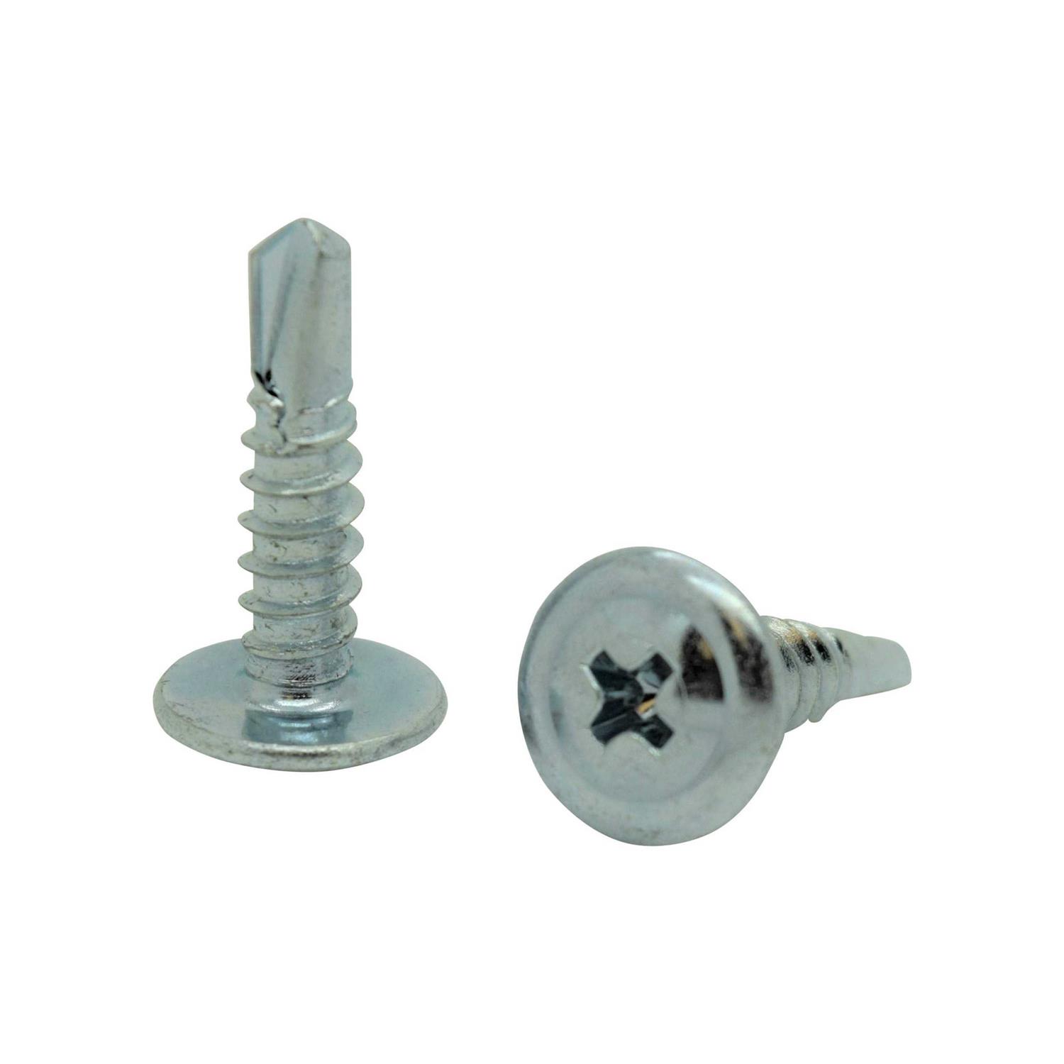 100 Qty #10 x 3/4 Zinc Wafer Modified Truss Head TEK Self Drilling Sheet Metal Screws - Cheap Fitting