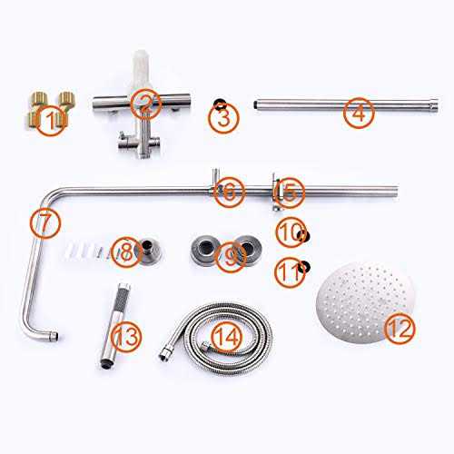 Gotonovo Outdoor Shower Faucet Sus304 Shower Fixture System Combo Set Rainfall - Cheap Fitting