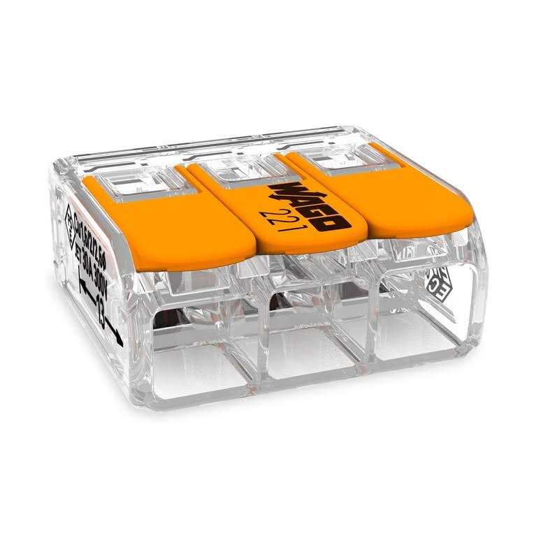 Wago 221-613 Pluggable Terminal Block Lever-Nuts 3 Positions - Cheap Fitting