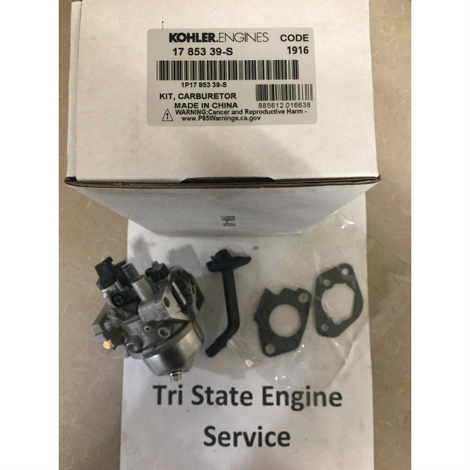 Kohler 17 853 39-S Carburetor Kit - Cheap Fitting