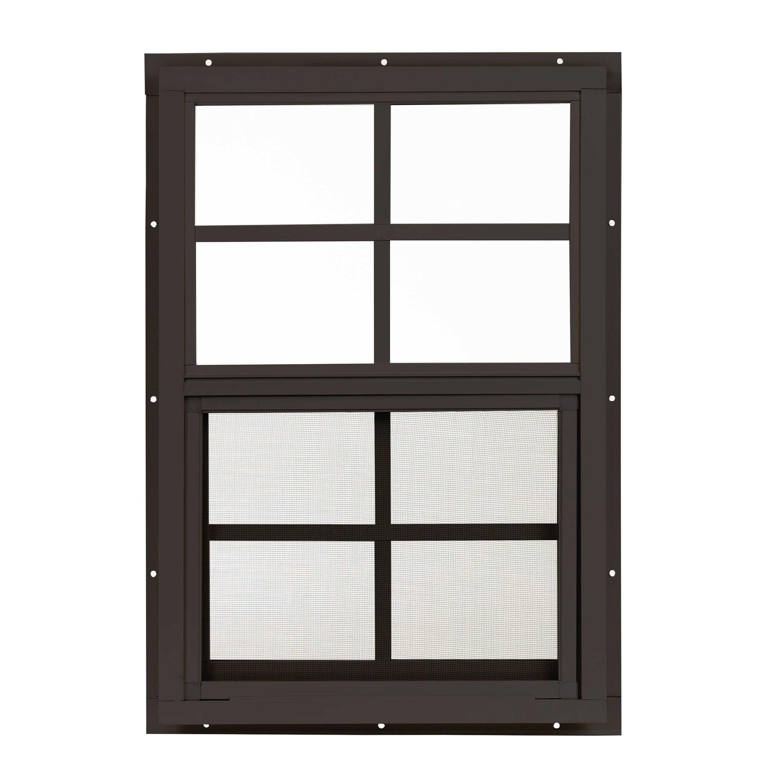 APPLE OUTDOOR SUPPLY 14 W x H Flush Mount Shed Window - Cheap Fitting