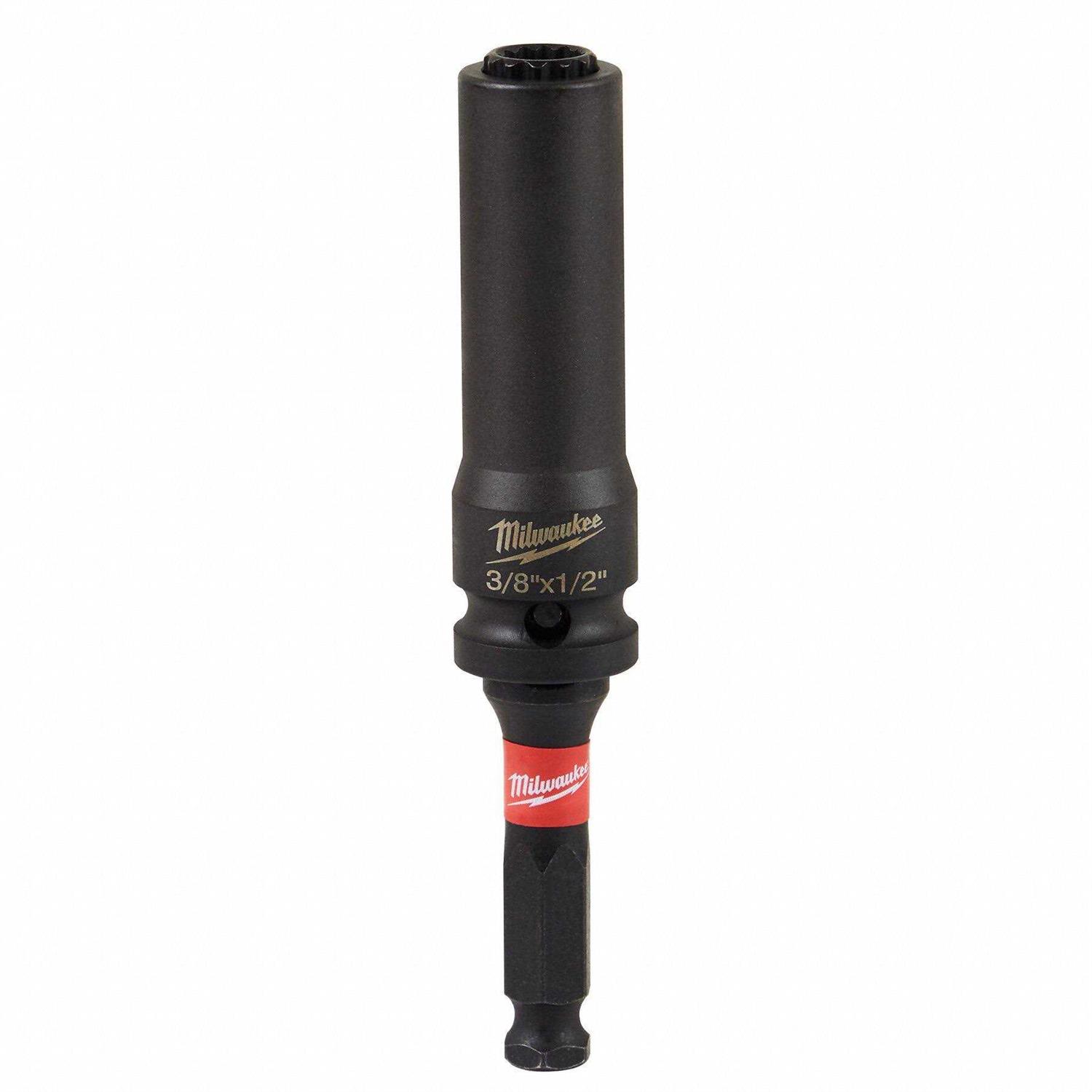 Milwaukee 49-66-5119 Shockwave Lineman’s 12PT 3/8 in. & 1/2 in. 2-in-1 Socket - Cheap Fitting