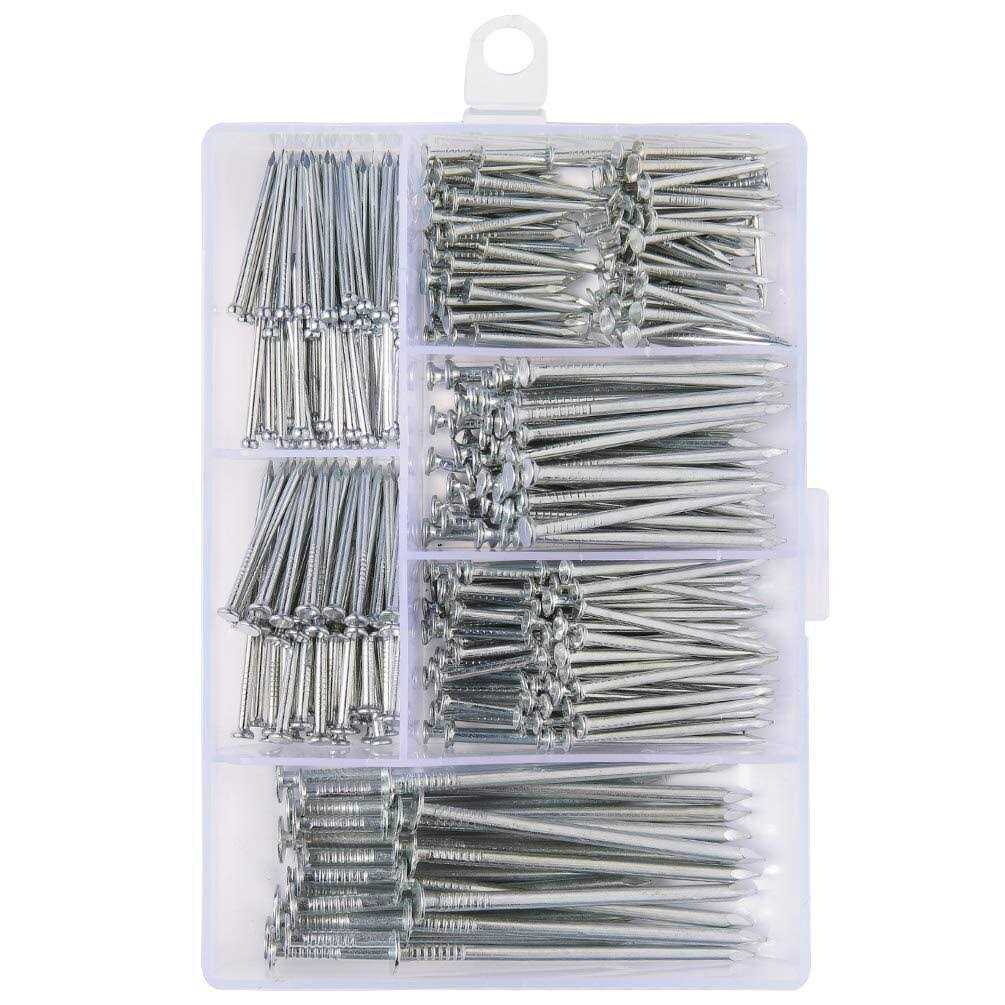 376pcs Premium Hardware Nails Assortment Kit Maximum Length 2 Inches Galvanized Nails - Cheap Fitting