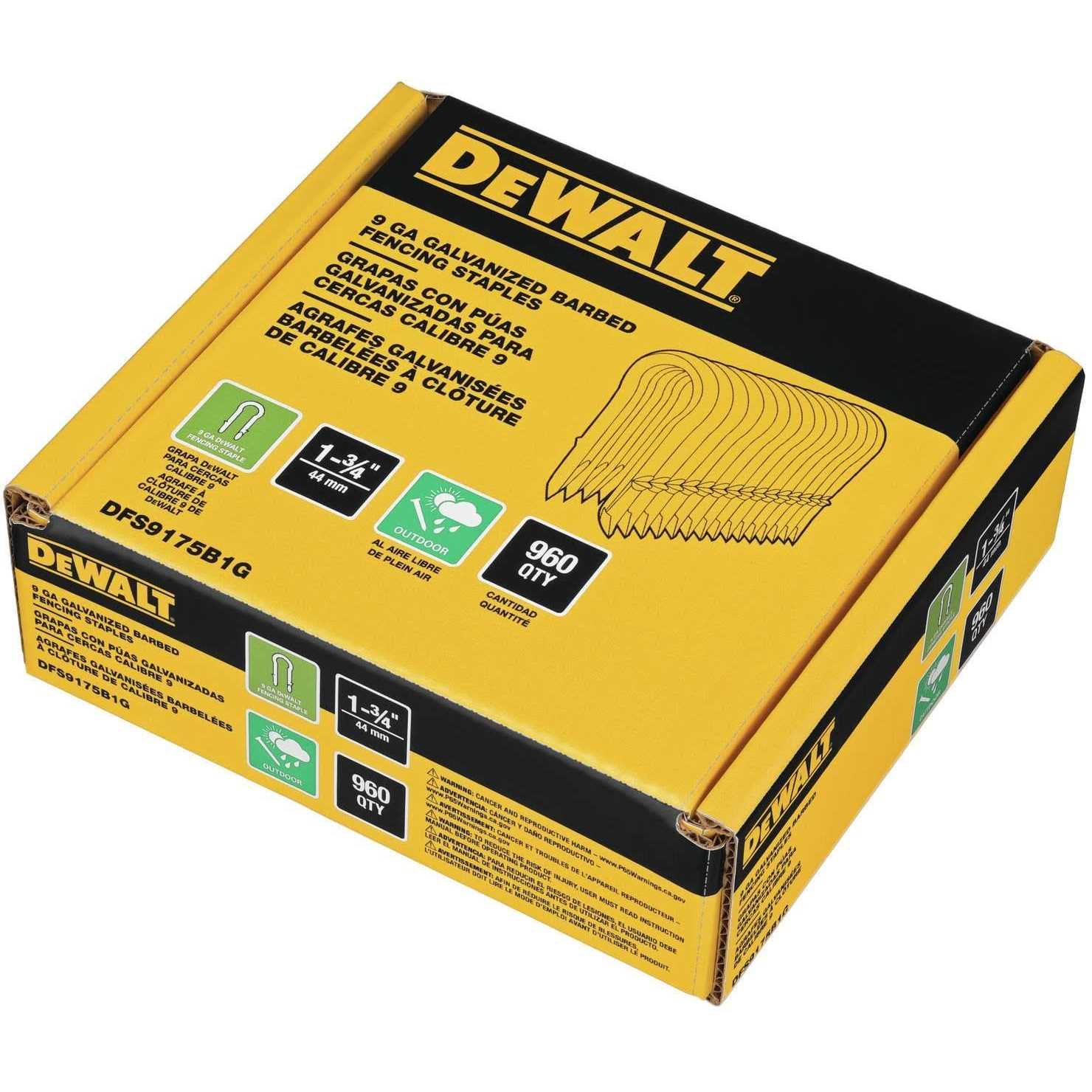 DeWalt 9 Ga Galvanized Barbed Fencing Staple DFS9175B1G - Cheap Fitting