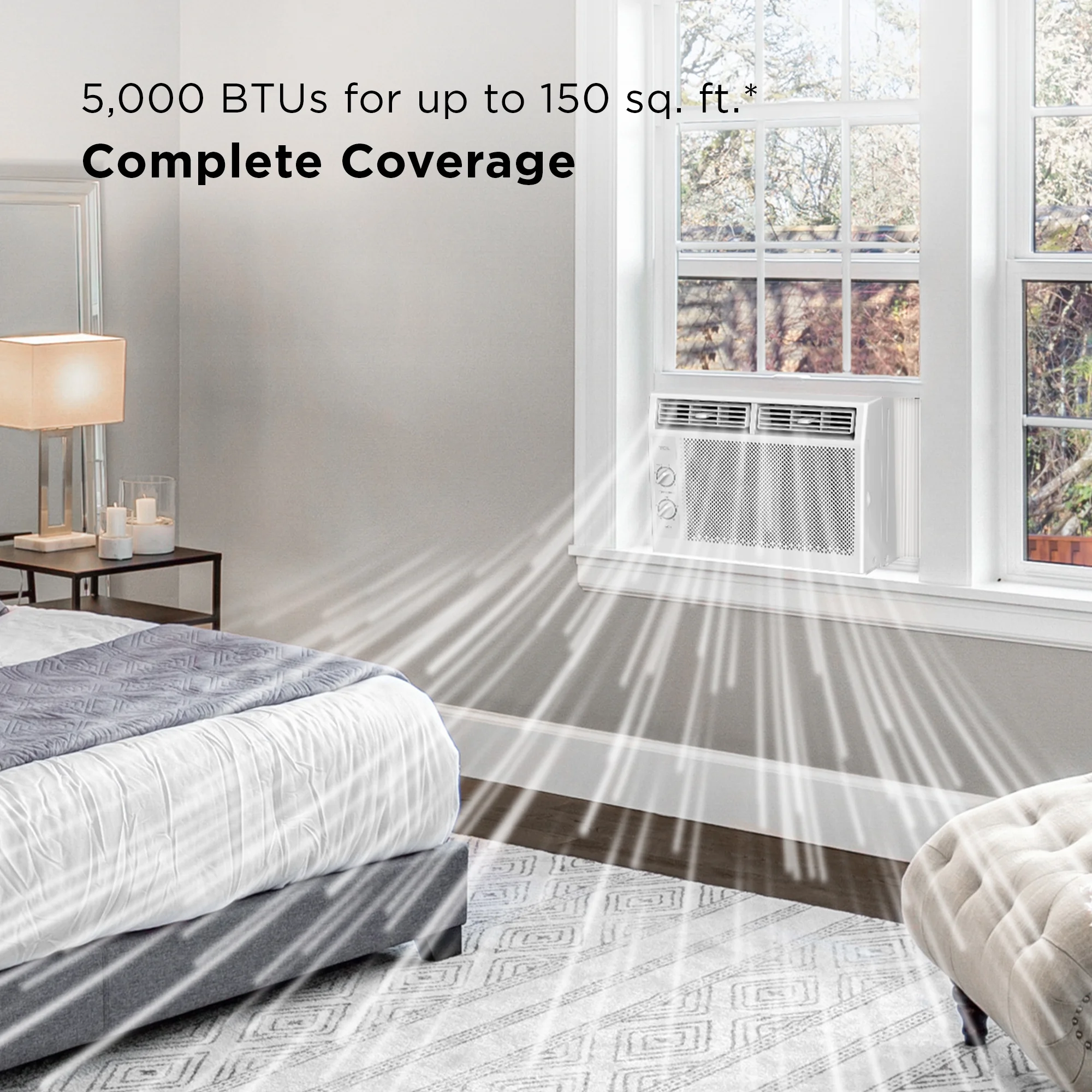 TCL 5,000 BTU Mechanical Window Air Conditioner, White, W5WM-3 - Cheap Fitting