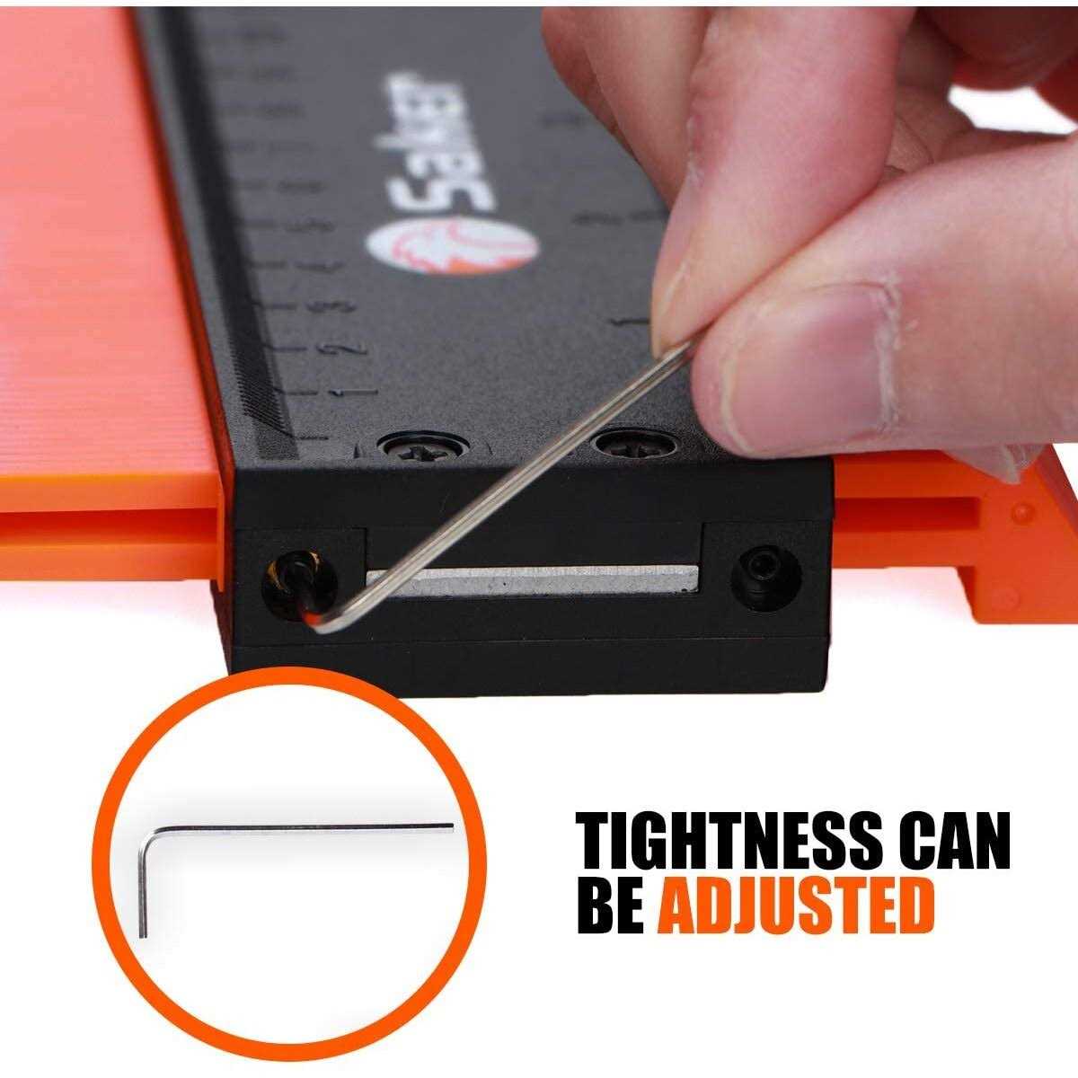 Saker Contour Gauge Profile Tool Adjustable Lock-Precisely Copy Irregular Shape Duplicator -Irregular Welding Wo - Cheap Fitting