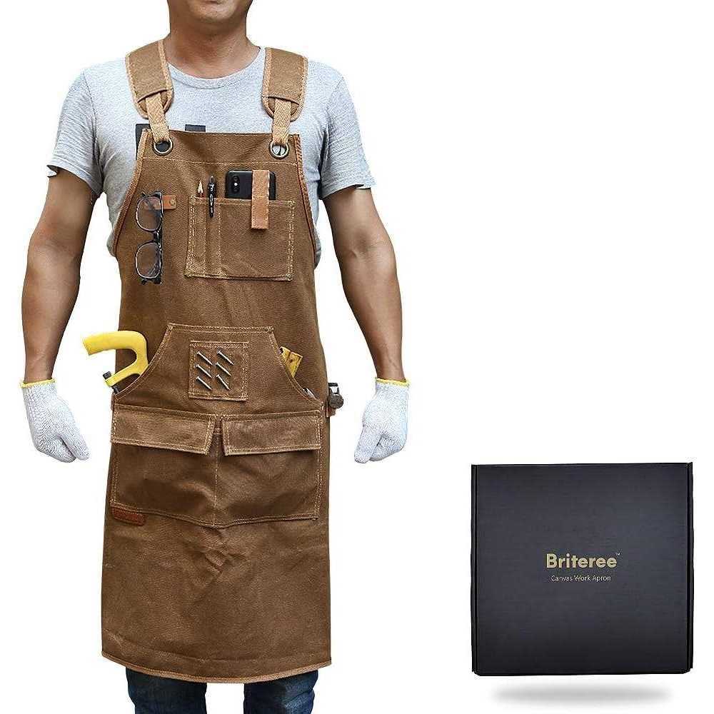 Briteree Woodworking Apron for Men Gifts for Woodworker - Cheap Fitting