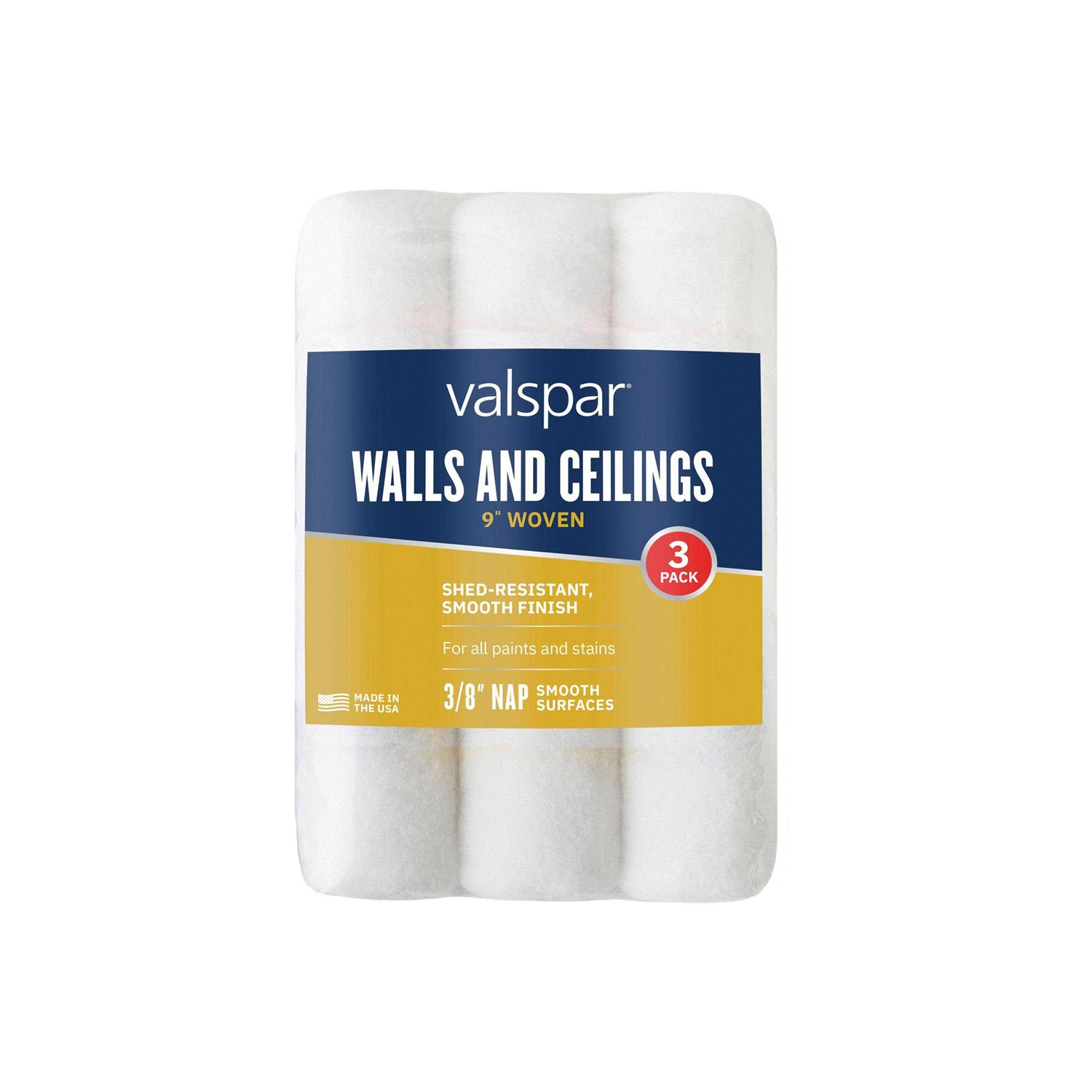 Valspar 3-Pack 9-in x 3/8-in Woven Polyester Paint Roller Cover 888553900 - Cheap Fitting