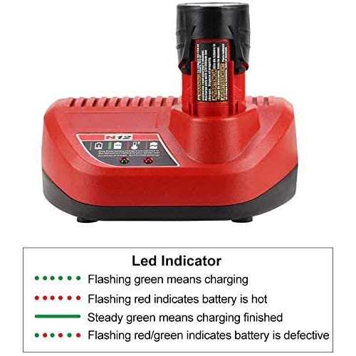 Replacement Charger Compatible with 12 Volt Battery Charger Genuine OEM Compatible with 48-59-2401 Lithium Ion Battery with LED Indicating - Cheap Fitting