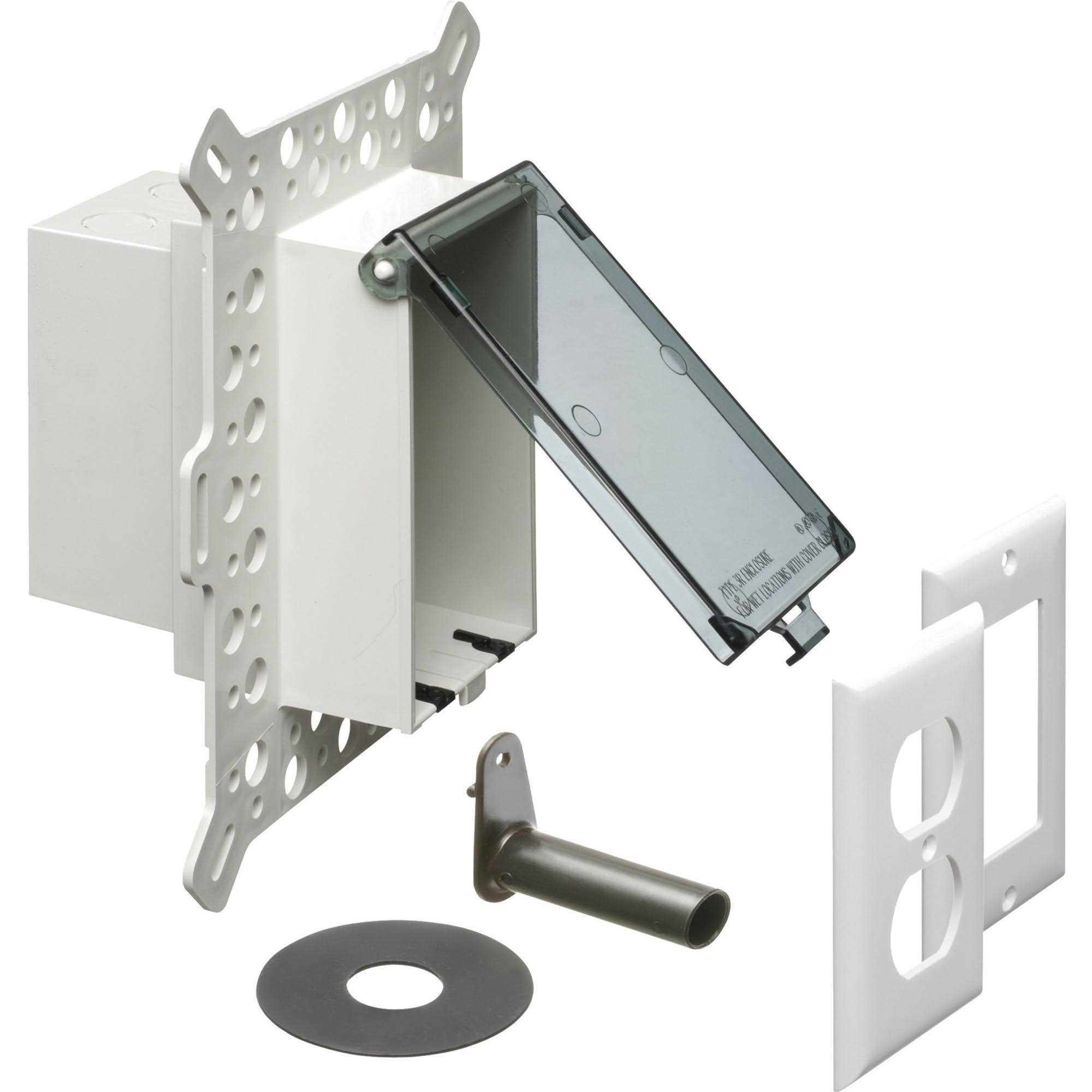 Arlington DBVM1C – Low Profile Vertical in Box for Stucco with Clear Cover - Cheap Fitting