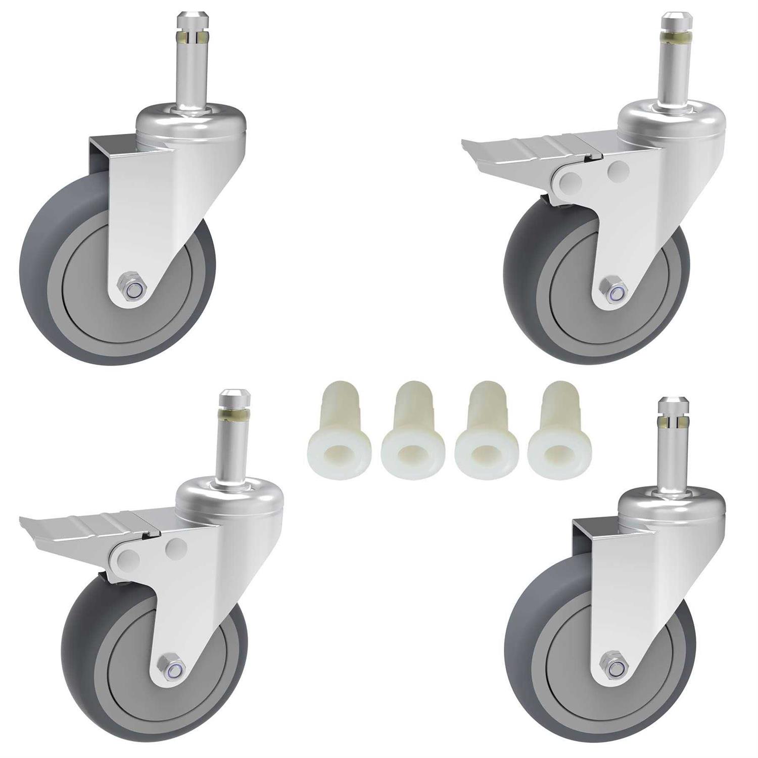 RILIDRI 3-Inch Swivel Stem Caster 7/16-Inch Stem Diameter Rubber Wheel	RILIDRI 3-Inch Swivel Stem Caster 7/16-Inch Stem Diameter Rubber Wheel - Cheap Fitting