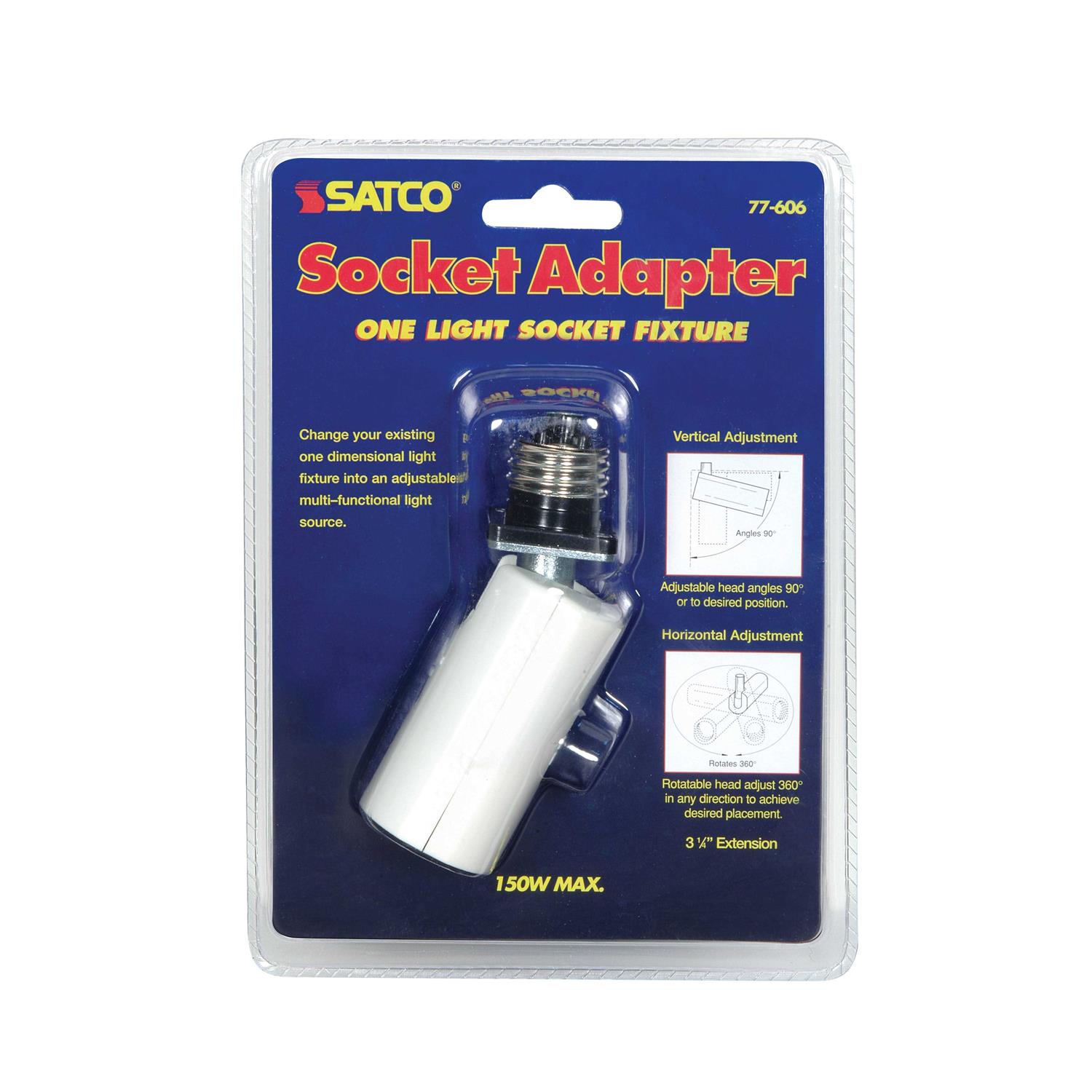 Satco SF77-606 1-Light Medium Base Socket Adapter - Cheap Fitting