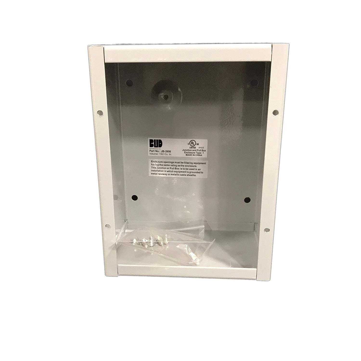 BUD Industries JB-3956 Steel NEMA 1 Sheet Metal Junction Box 8 L x 6 W x 4 H - Cheap Fitting
