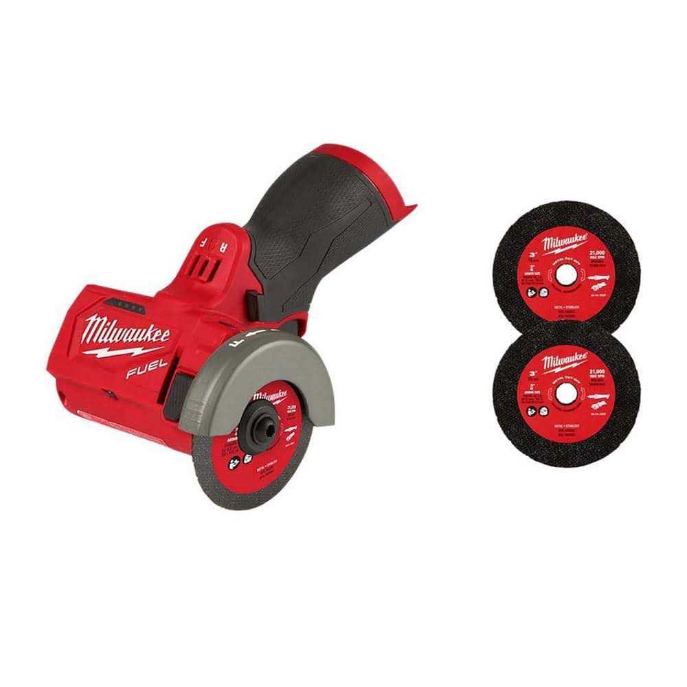 Milwaukee M12 FUEL 12V 3 in. Lithium-Ion Brushless Cordless Cut Off Saw with 3 - Cheap Fitting