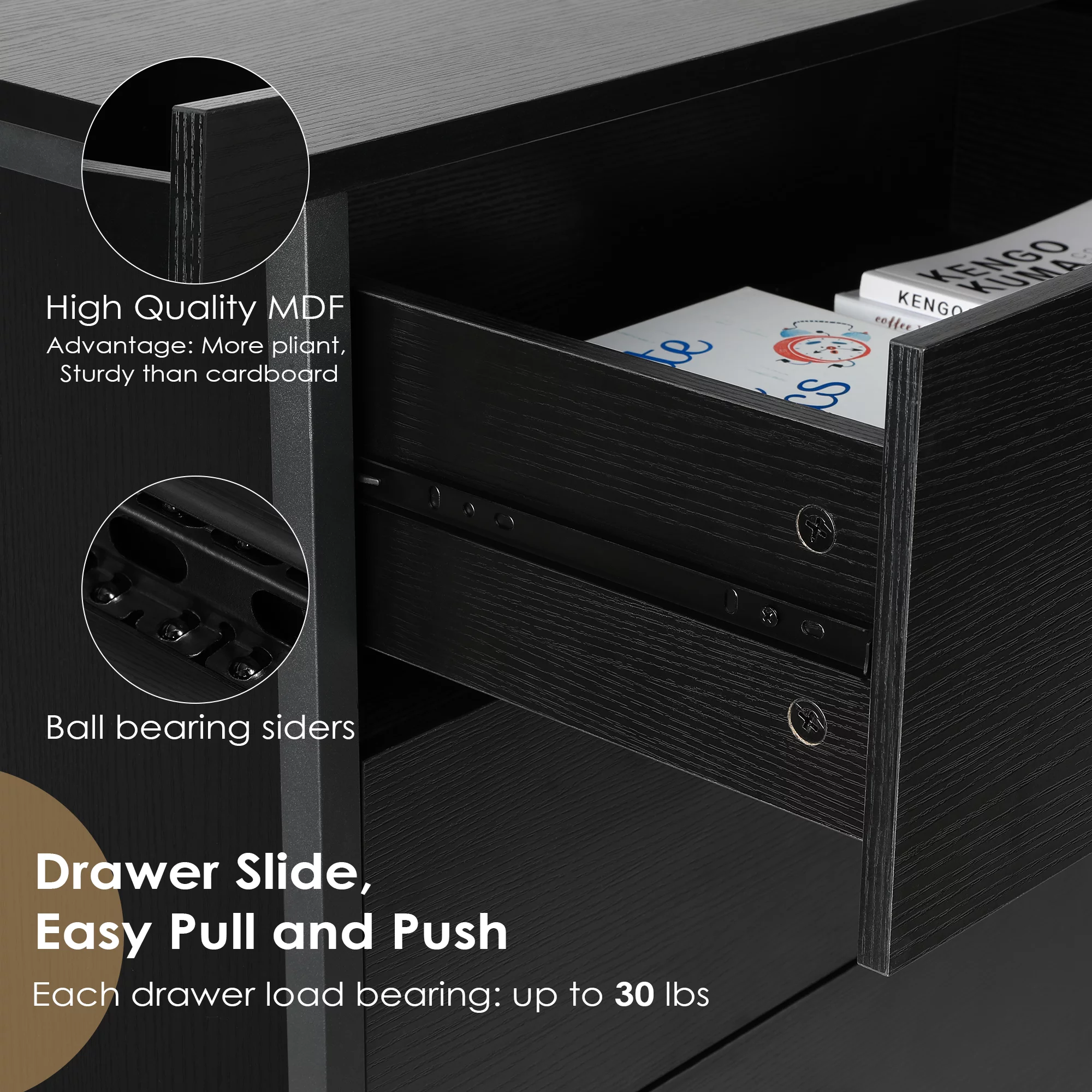 47.3'' Drawer Dresser Chest of 6 Drawers, Storage Dresser Tower for Bedroom, Living Room, Hallway, Nursery, White Storage Cabinet Wooden Dresser with Steel Frame, White - Cheap Fitting