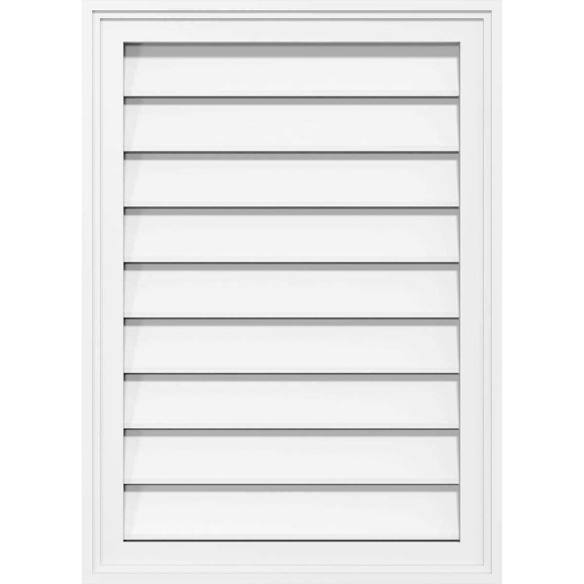 Vertical Surface Mount Functional Standard Frame PVC Gable Vent Ekena Millwork - Cheap Fitting