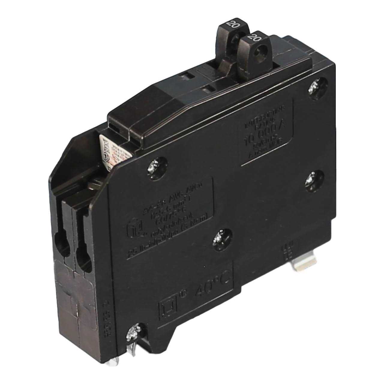 Square D QO 2-20 Amp Single-Pole Tandem Circuit Breaker QO2020C - Cheap Fitting
