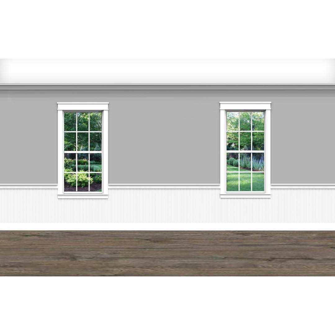 Ornamental Mouldings .75 in. D x 94.5 in. L Unfinished Aspen Wood Kessler Wainscot Kit Panel Moulding - Cheap Fitting