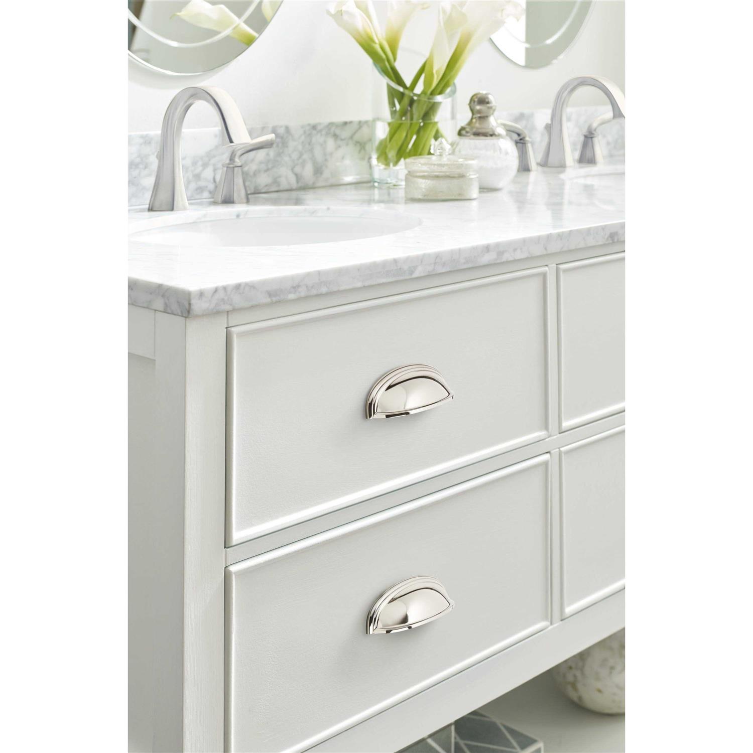 Amerock Ashby 4 in & 3 in Center-to-Center Cabinet Cup Pull BP36640PN - Cheap Fitting