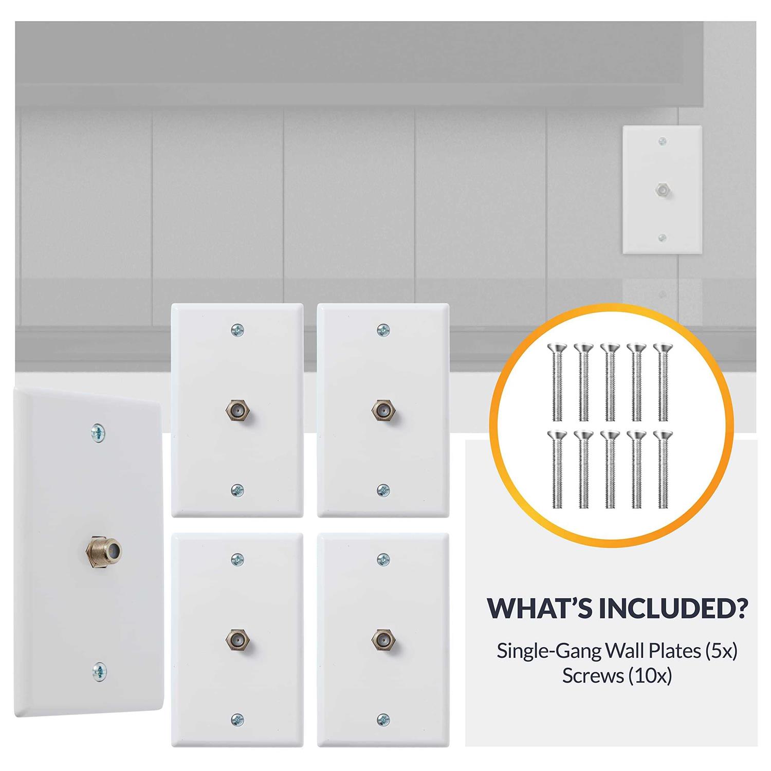 Newhouse Hardware 1-Port TV Cable Wall Plate F Connector - Cheap Fitting