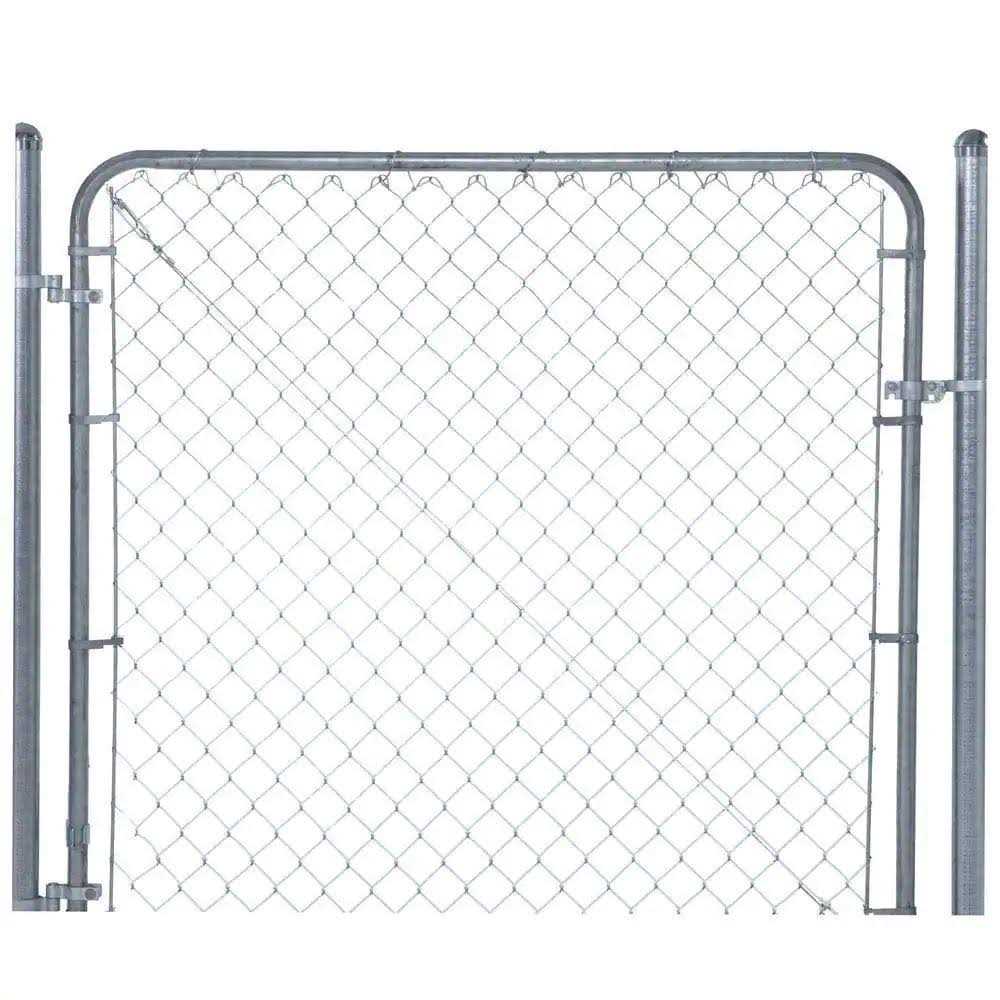 Everbilt Expandable Chain Link 6 ft. W x 4 ft. H Galvanized Steel Fence Gate Kit - Cheap Fitting
