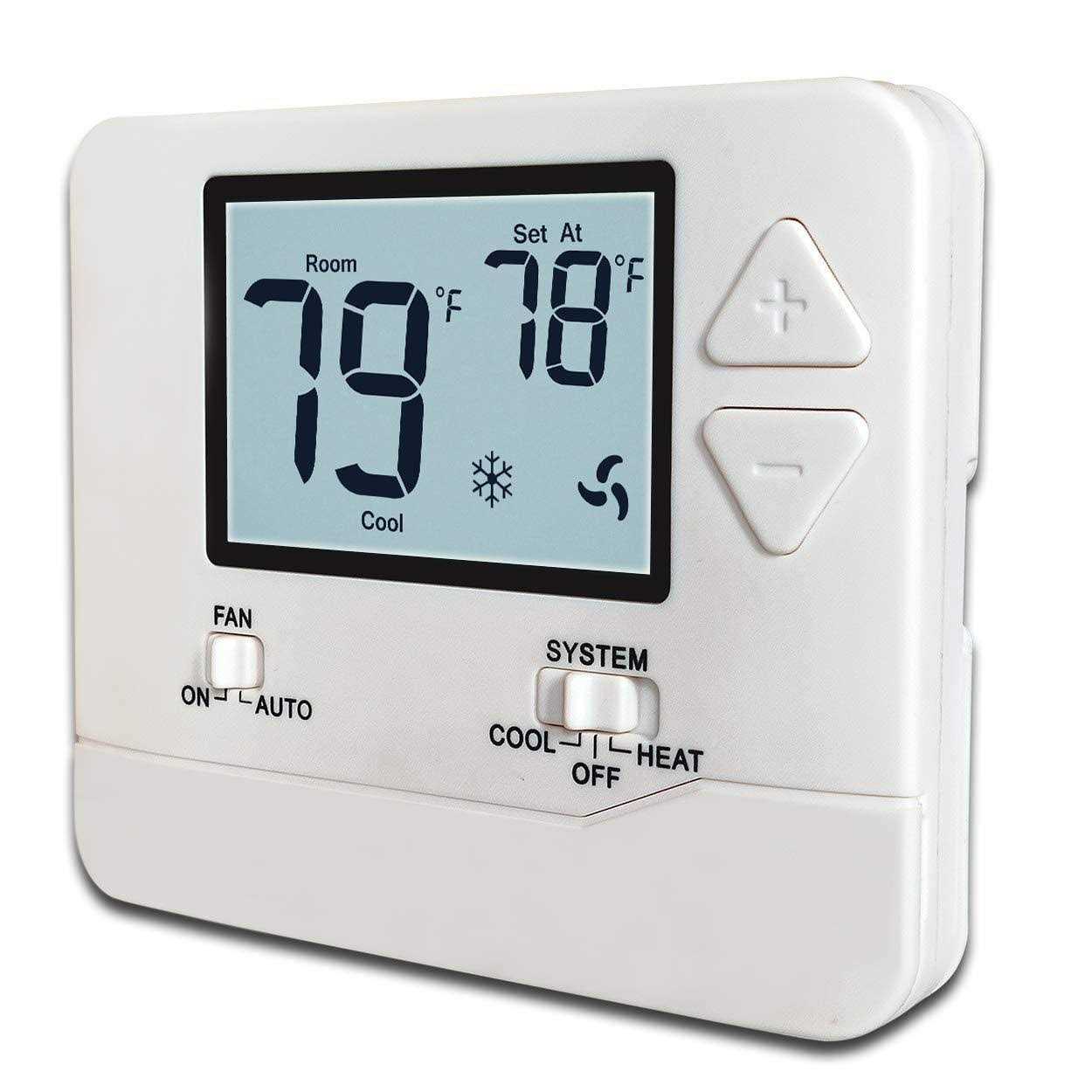 Heagstat Non Programmable Thermostats for Home 1 Heat/ 1 Cool - Cheap Fitting