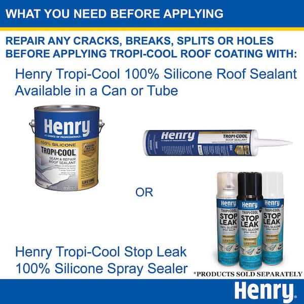Henry Tropi-Cool White Silicone Roof Coating 4.75 gal - Cheap Fitting
