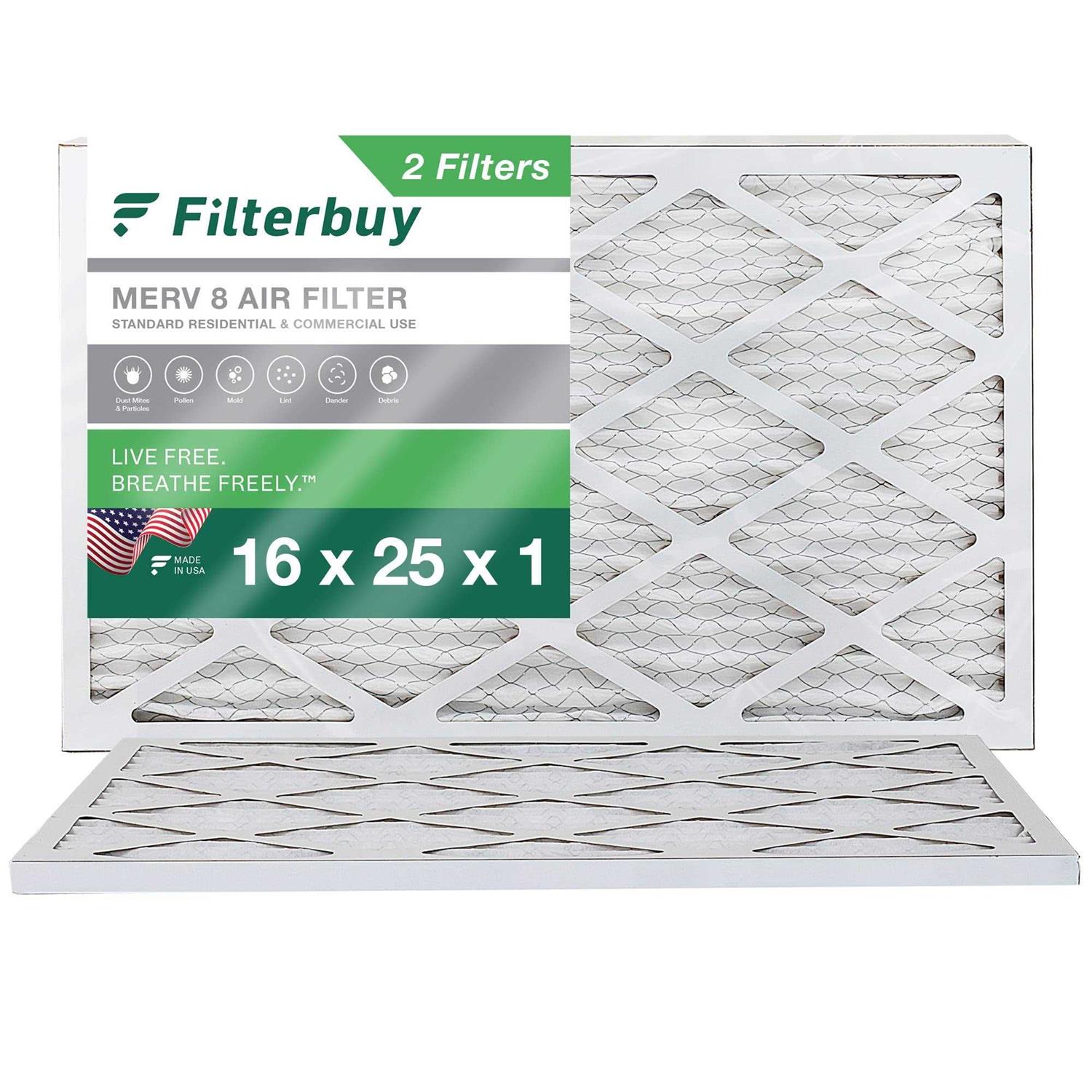 Filterbuy 16x25x1 Air Filter MERV 8 - Cheap Fitting