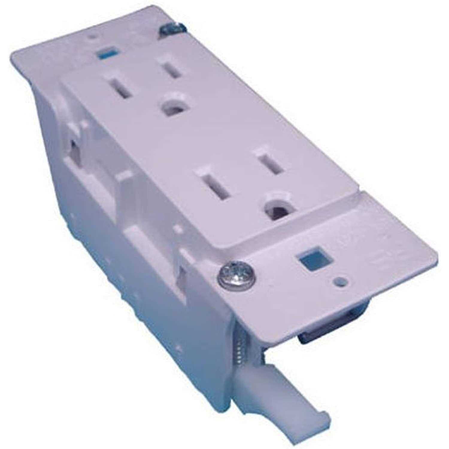 US Hardware E-120C Duplex Receptacle White - Cheap Fitting