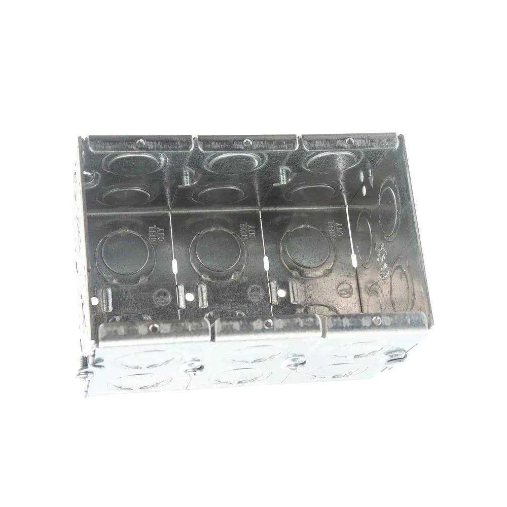 Steel City GW-335-G 3-3/4 x 5-9/16 Gangable Masonry Box - Cheap Fitting