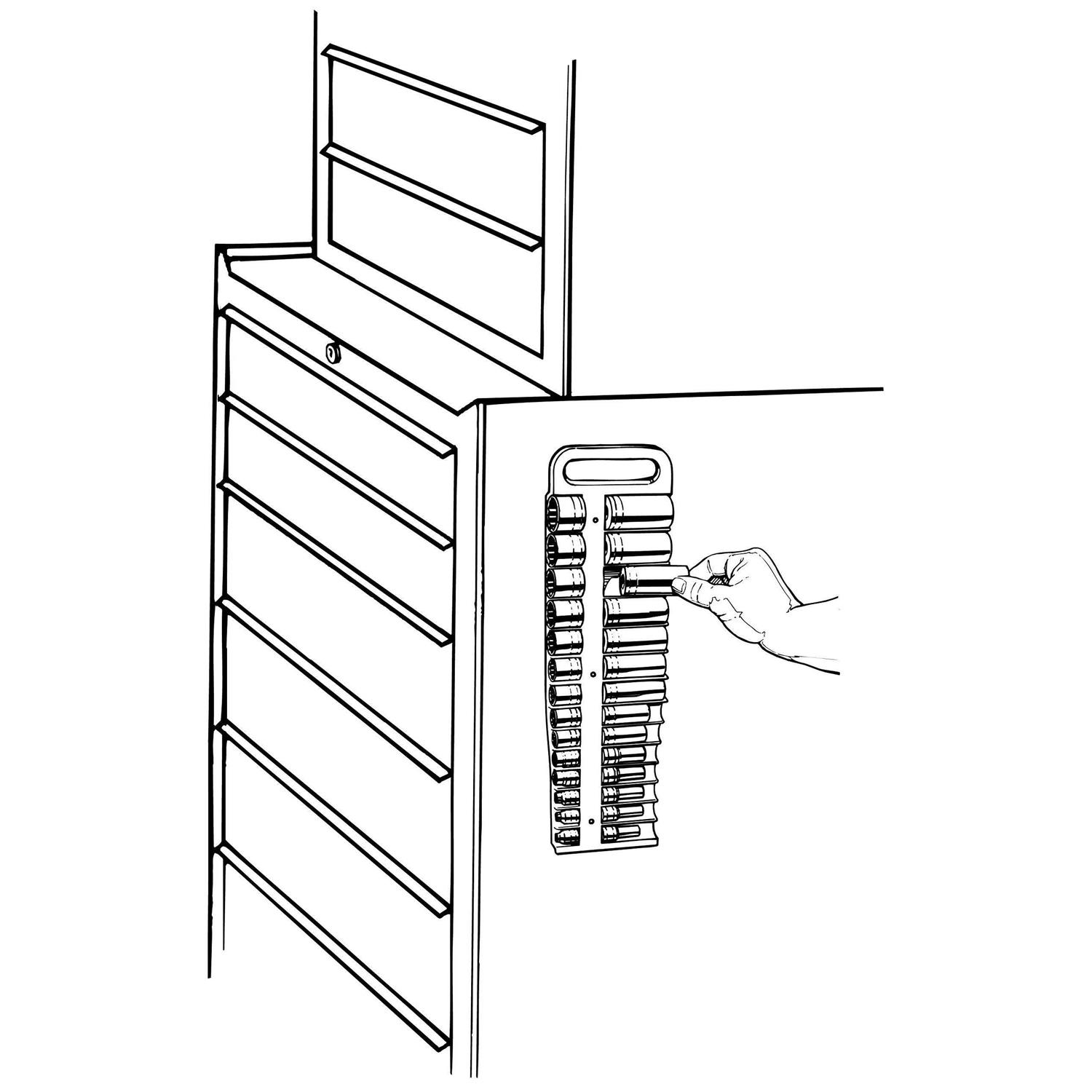 Lisle 40200 Red 3/8 Magnetic Socket Holder - Cheap Fitting