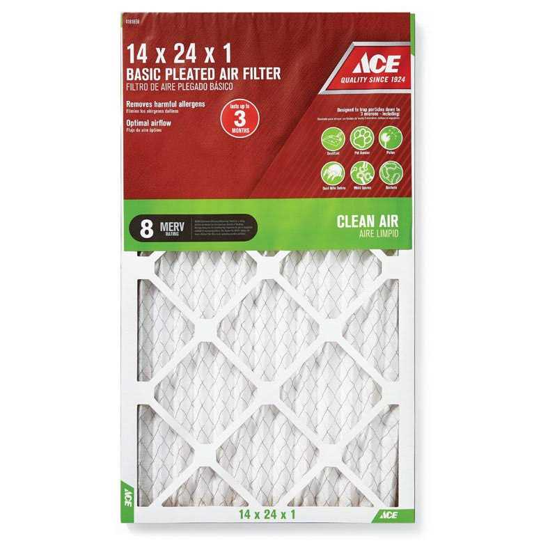 Ace H x 1 in. D 8 MERV Pleated Air Filter - Cheap Fitting