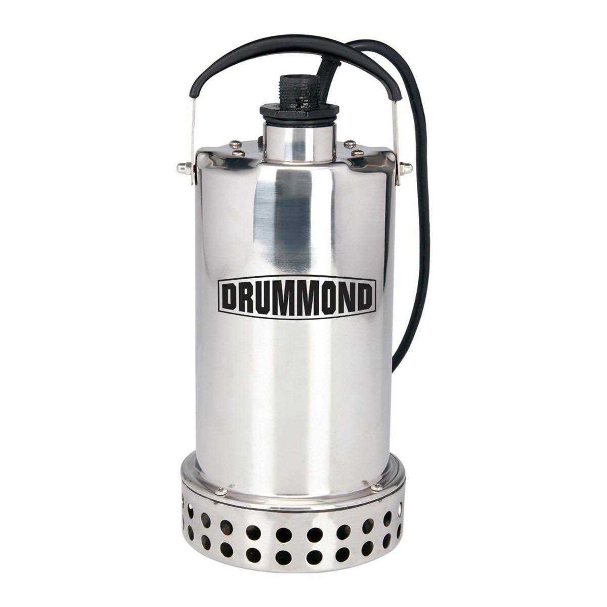 Drummond 3/4 HP Submersible Utility Pump Stainless Steel Construction 4400 GPH - Cheap Fitting
