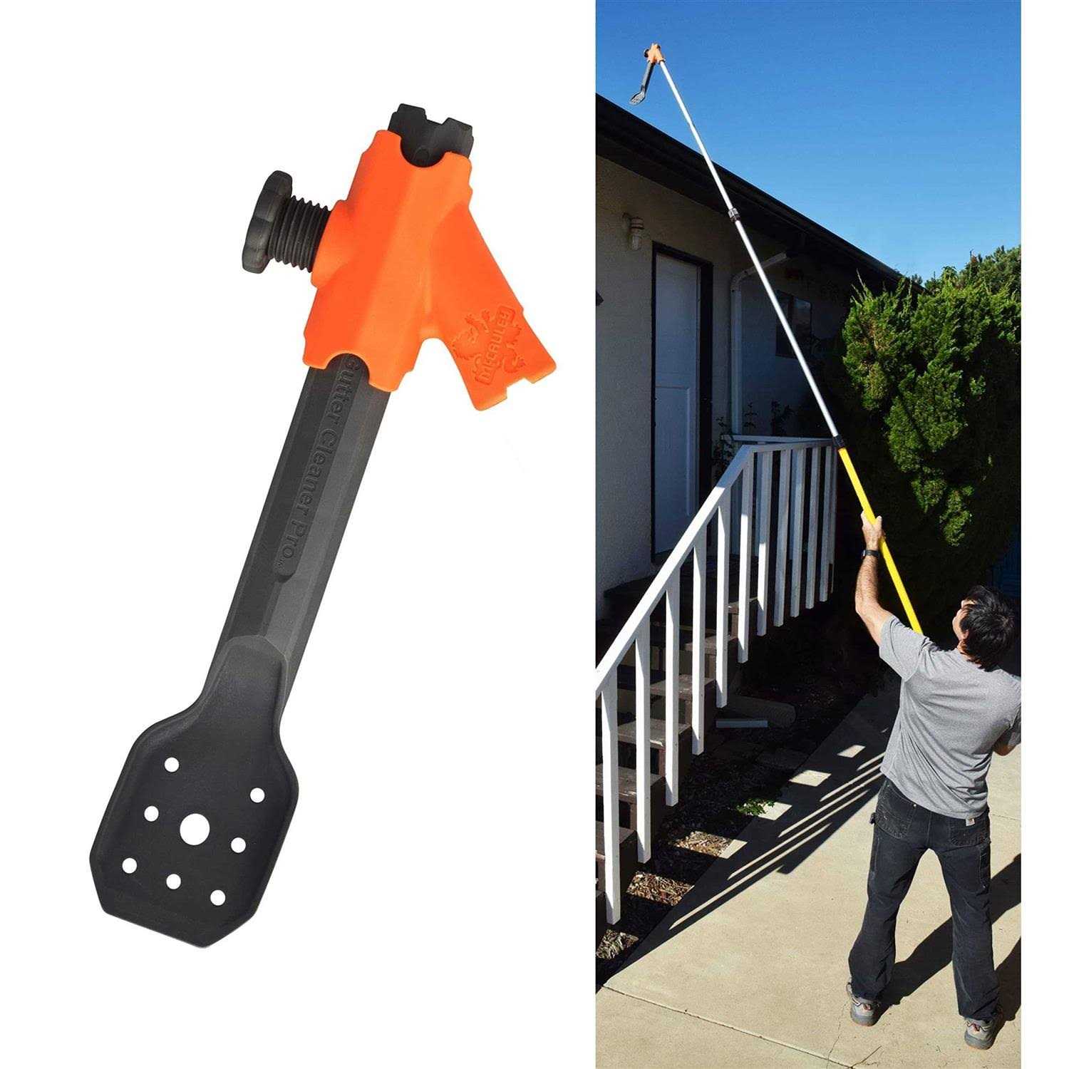 MCCAULEY Gutter Cleaner PRO, Gutter Cleaning from The Ground, Plus Clean from roof and Ladder, and Clean Off Gutter Guards from The Ground - Cheap Fitting