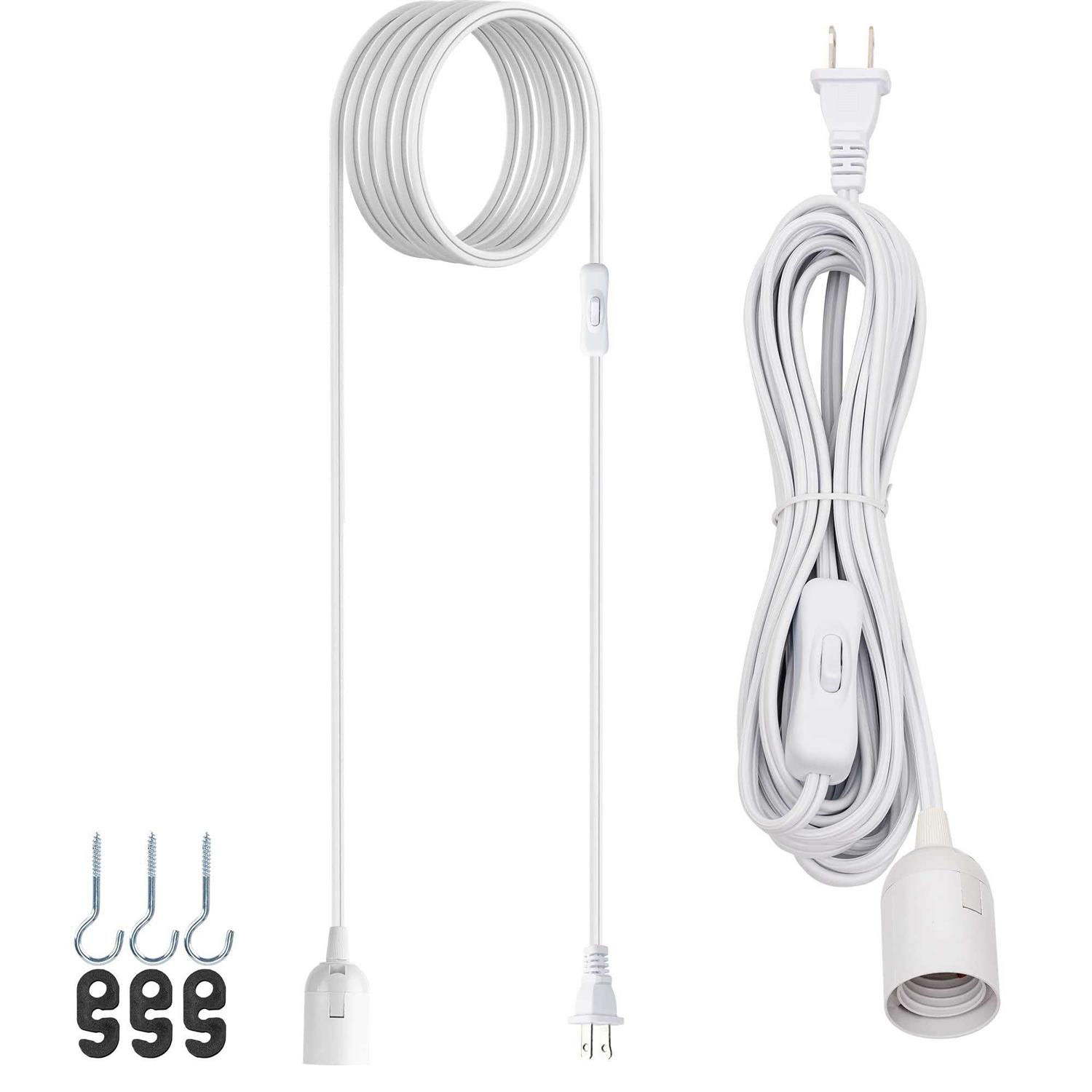 Jackyled Extension Hanging Lantern Cord Cable UL 360w with E26 E27 Socket On/Off Button Pendant Lighting - Cheap Fitting