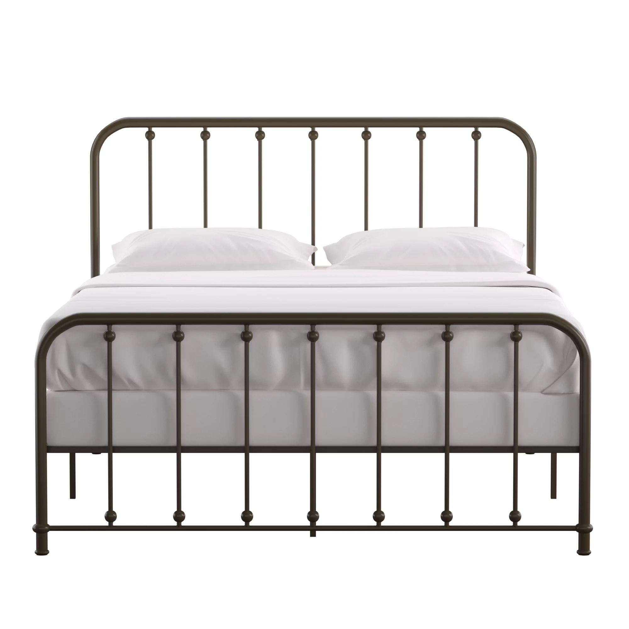 Weston Home Montgomery Spindle Metal Platform Full Bed, White - Cheap Fitting