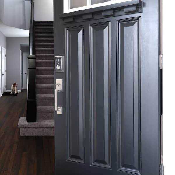 Schlage Century Touch Electronic Keypad Door Lock Deadbolt and Georgian Knob in Matte Black - Cheap Fitting