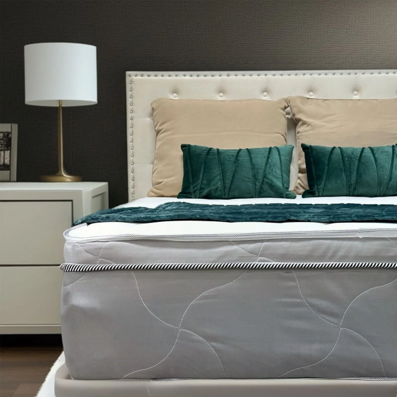 Twin Mattress - 8 Inch Comfort Foam & Spring Hybrid Mattress - Tight Top - Medium Firm - Oliver & Smith - Cheap Fitting