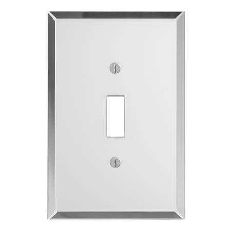 Switch Hits Plain Glass Mirror Outlet Wall Plate 1 Toggle 3.5 x 5.25 - Cheap Fitting