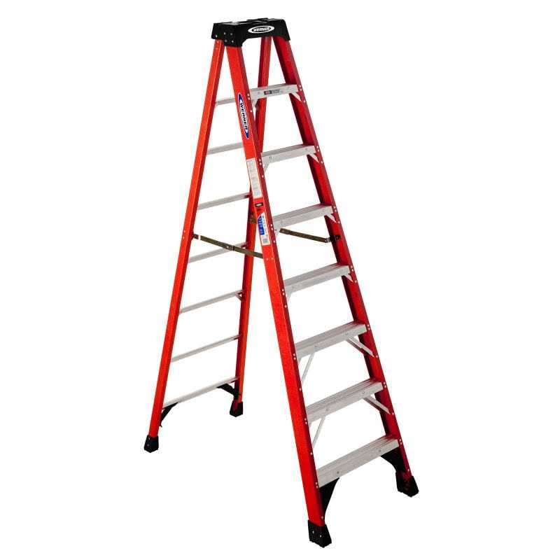 Werner NXT1A08 8 ft Type IA Fiberglass Single Sided Step Ladder - Cheap Fitting